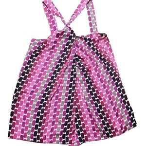 NY CO TOP SIZE M-cream, burgundy, black, pink & tan